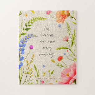 His Mercies Are New Every Morning Lamentations 3:2 Jigsaw Puzzle