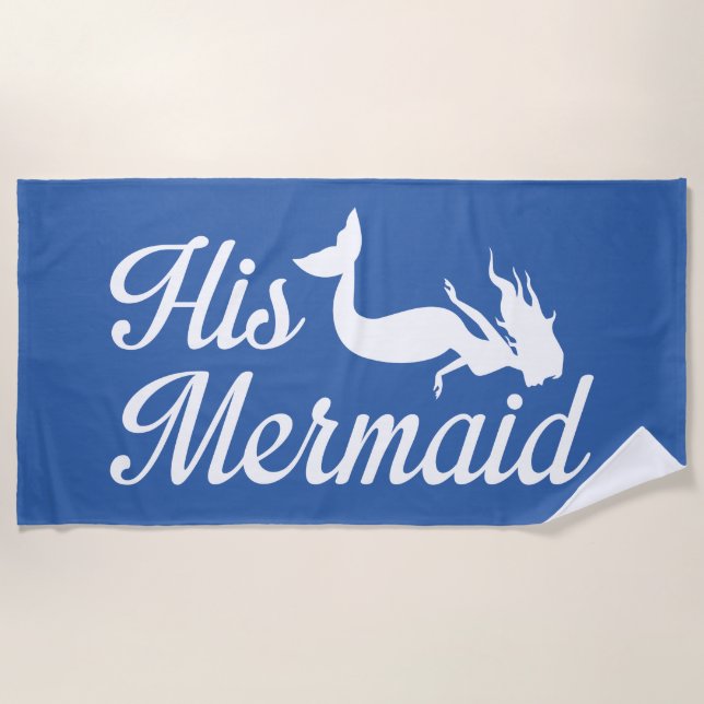 His Mermaid Beach Towel (Front)