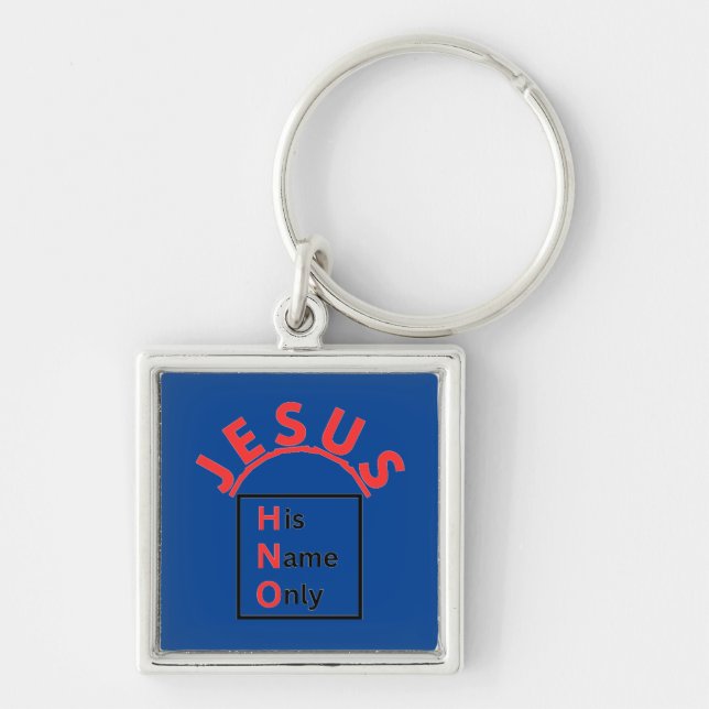 His Name Only - Dark Blue Keychain (Front)