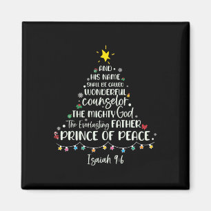 His Name Shall Be Called Isaiah 96 Christmas Tree  Magnet