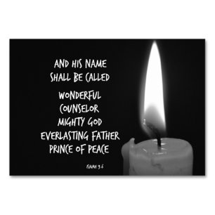 HIs name shall be Prince of Peace Bible Verse Table Number