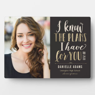 His Plans Graduation Keepsake Desktop Plaque