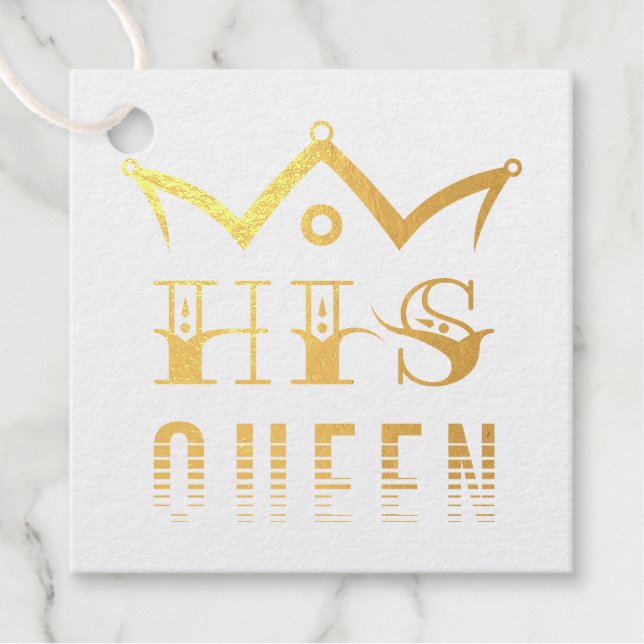 His Queen Favour Tags (Front)
