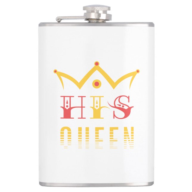 His Queen Hip Flask (Front)