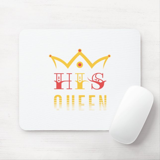 His Queen Mouse Pad (With Mouse)
