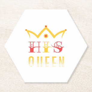 His Queen Paper Coaster