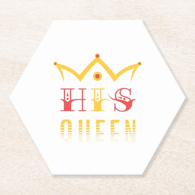His Queen Paper Coaster (Front)
