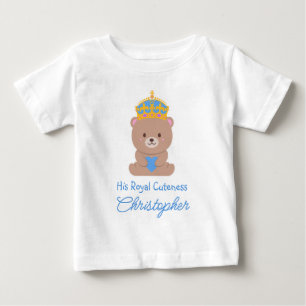 His Royal Cuteness Funny Cute Personalised Royal Baby T-Shirt