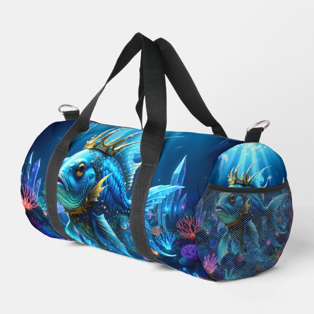 His Royal Fishness  Duffle Bag (Right Corner)