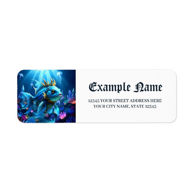 His Royal Fishness Return Address Label (Front)