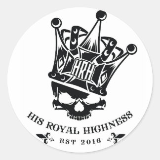 His Royal Highness Logo Classic Round Sticker