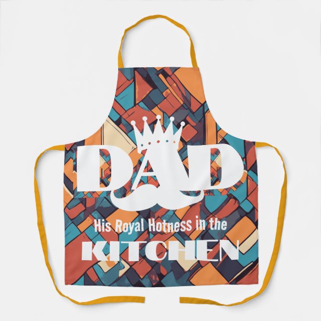 His Royal Hotness: The Geometric Dad Apron (Front)