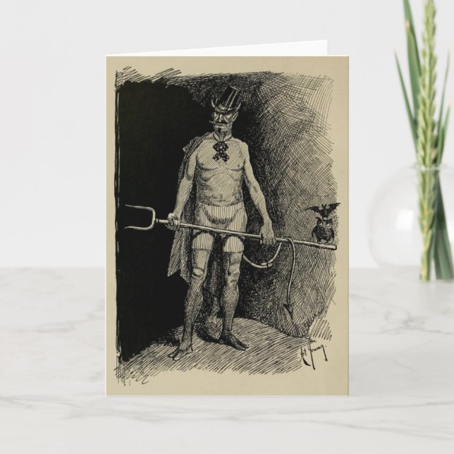 "His Satanic Majesty" Greeting Card (Front)