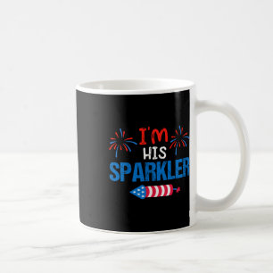 His Sparkler Cute 4th Of July Matching Couple For Coffee Mug