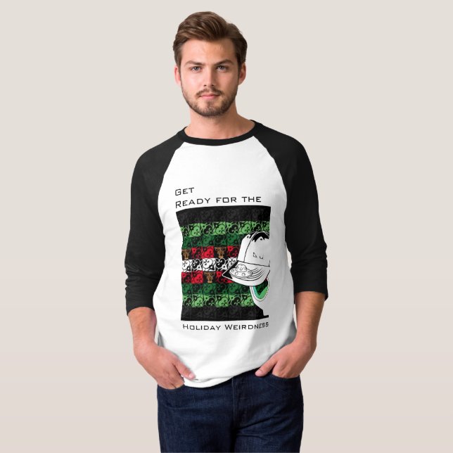 His Ugly Sweater Alien Holiday Weirdness Shirt (Front Full)