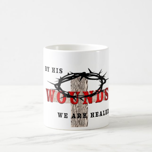 his wounds  coffee mug (Center)