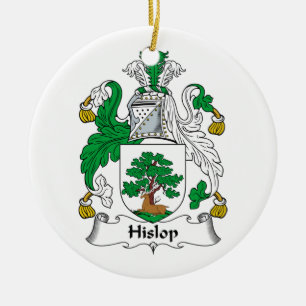 Hislop Family Crest Ceramic Ornament