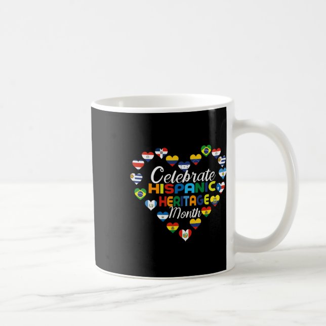 Hispanic Countries Flags Celebrate Hispanic Herita Coffee Mug (Right)
