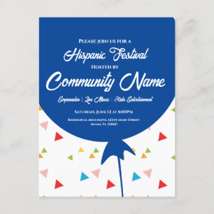 Hispanic Festival Heritage Month Flyer Postcard