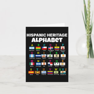 Hispanic Flag Alphabet For Teachers Educational La Card