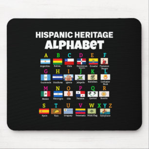Hispanic Flag Alphabet For Teachers Educational La Mouse Pad