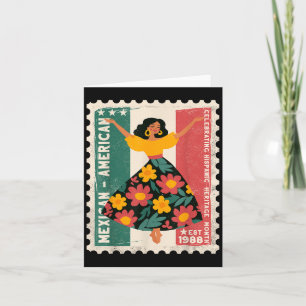 Hispanic Heritage Mexican American Floral Dancer W Card