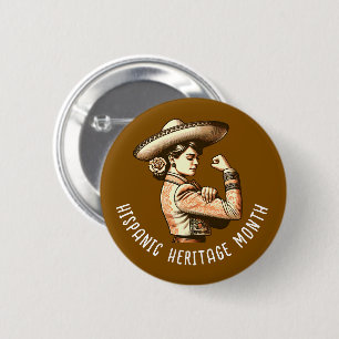 Hispanic Heritage Month 6 Cm Round Badge