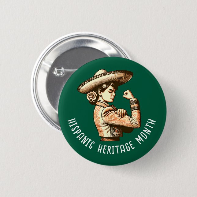 Hispanic Heritage Month 6 Cm Round Badge (Front & Back)