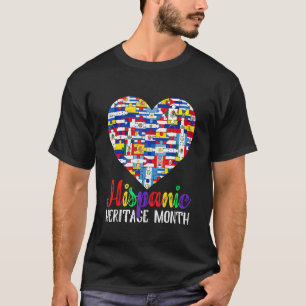 Hispanic Heritage Month All Countries Heart 1 T-Shirt