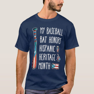 Hispanic Heritage Month Baseball Bat T-Shirt