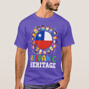 Hispanic Heritage Month Chile Flag Chilean vintage T-Shirt