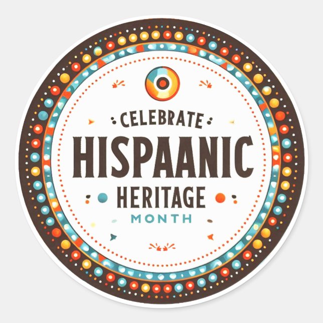 Hispanic Heritage Month Classic Round Sticker (Front)