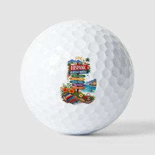 Hispanic Heritage Month Coastal Celebration  Golf Balls