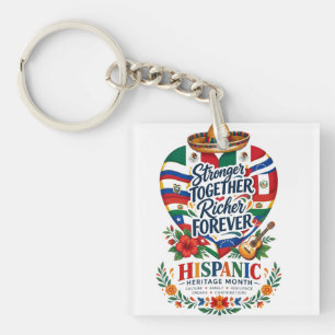 Hispanic Heritage Month Coastal Celebration Key Ring