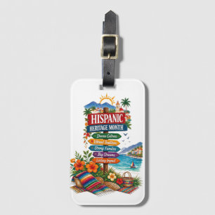 Hispanic Heritage Month Coastal Celebration Luggage Tag