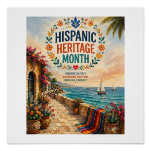 Hispanic Heritage Month Coastal Celebration  Poster