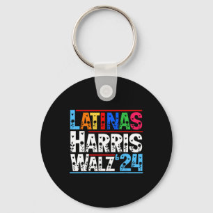 Hispanic Heritage Month Floral Latinas For Harris Key Ring