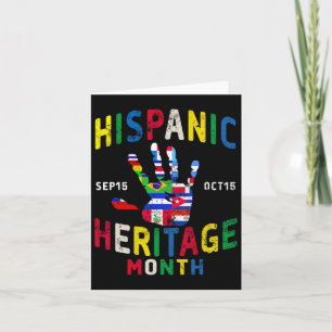 Hispanic Heritage Month Handprint Latino Countries Card