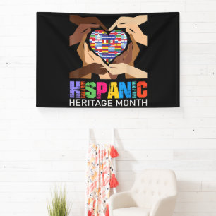 Hispanic Heritage Month Hands Heart Banner