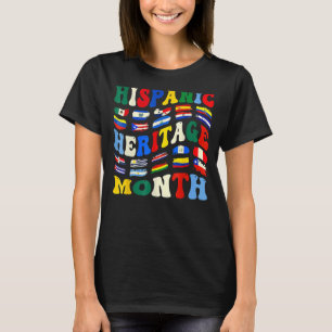 Hispanic Heritage Month  Latino Countries Flag Gro T-Shirt