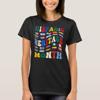 Hispanic Heritage Month Latino Countries Flag Groo T-Shirt