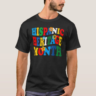 Hispanic Heritage Month Latino Countries Flag Retr T-Shirt