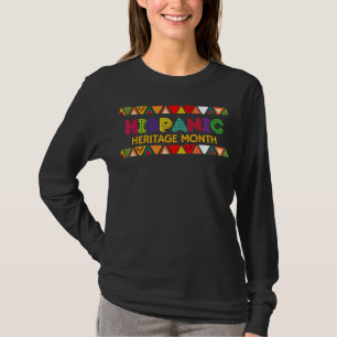 Hispanic Heritage Month Latino Countries Flag Retr T-Shirt
