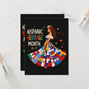 Hispanic Heritage Month Latino Countries Flags Invitation