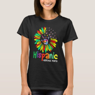 Hispanic Heritage Month Latino Countries Flags Sun T-Shirt