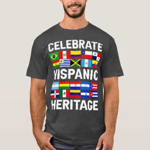 Hispanic Heritage Month Latino Flag all Countries T-Shirt