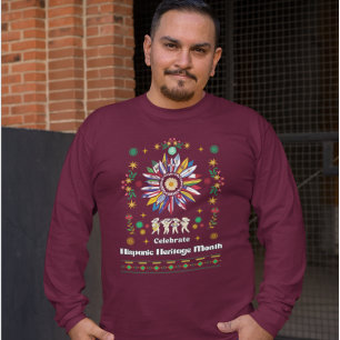 Hispanic Heritage Month Latino Flags sunflower De T-Shirt