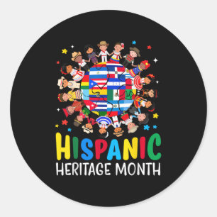 Hispanic Heritage Month Latino Puerto Rico Boys Gi Classic Round Sticker