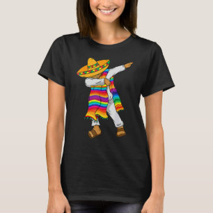 Hispanic Heritage Month Mexico Boy Men Dabbing Mex T-Shirt