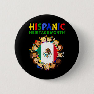Hispanic Heritage Month Mexico Kids Boys Girls 6 Cm Round Badge